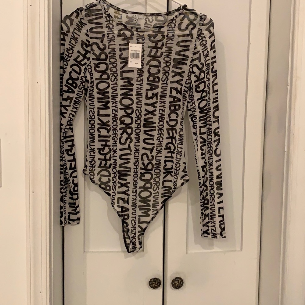 Sheer Graffiti bodysuit